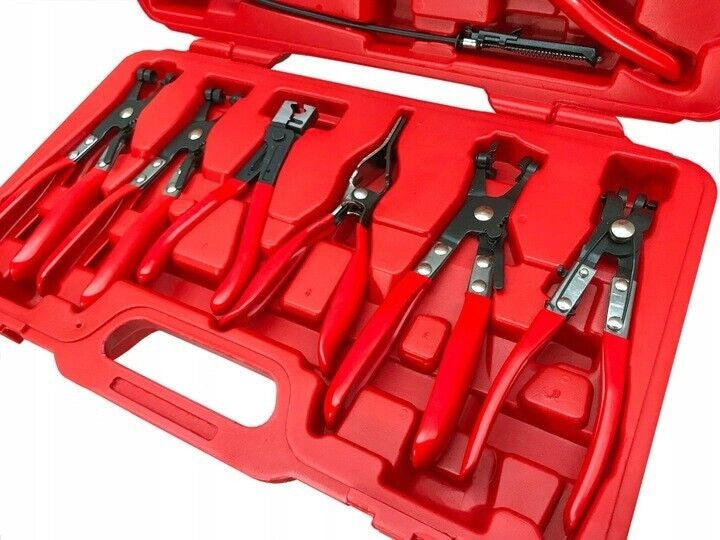 Set kit di 9 pinze per fascette morsetti auto smonta fascette auto