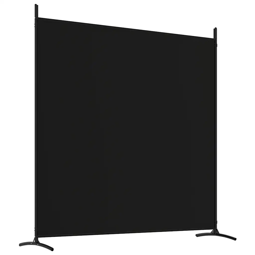 Divisorio Ambienti | Divider per stanze | Paravento a 4 Pannelli Nero 698x180 cm in Tessuto