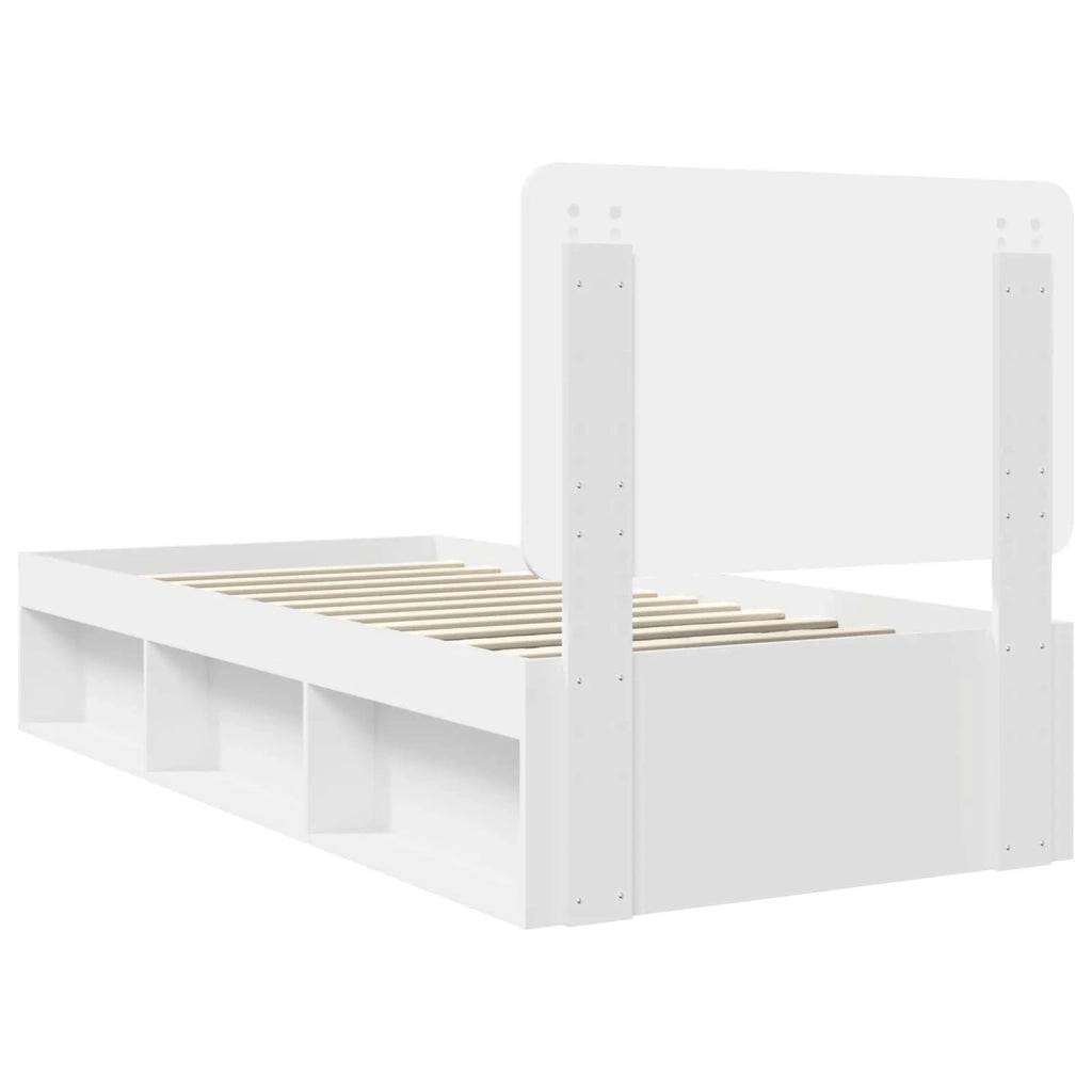 Struttura del letto Bianco 75 x 190 cm Pino massello