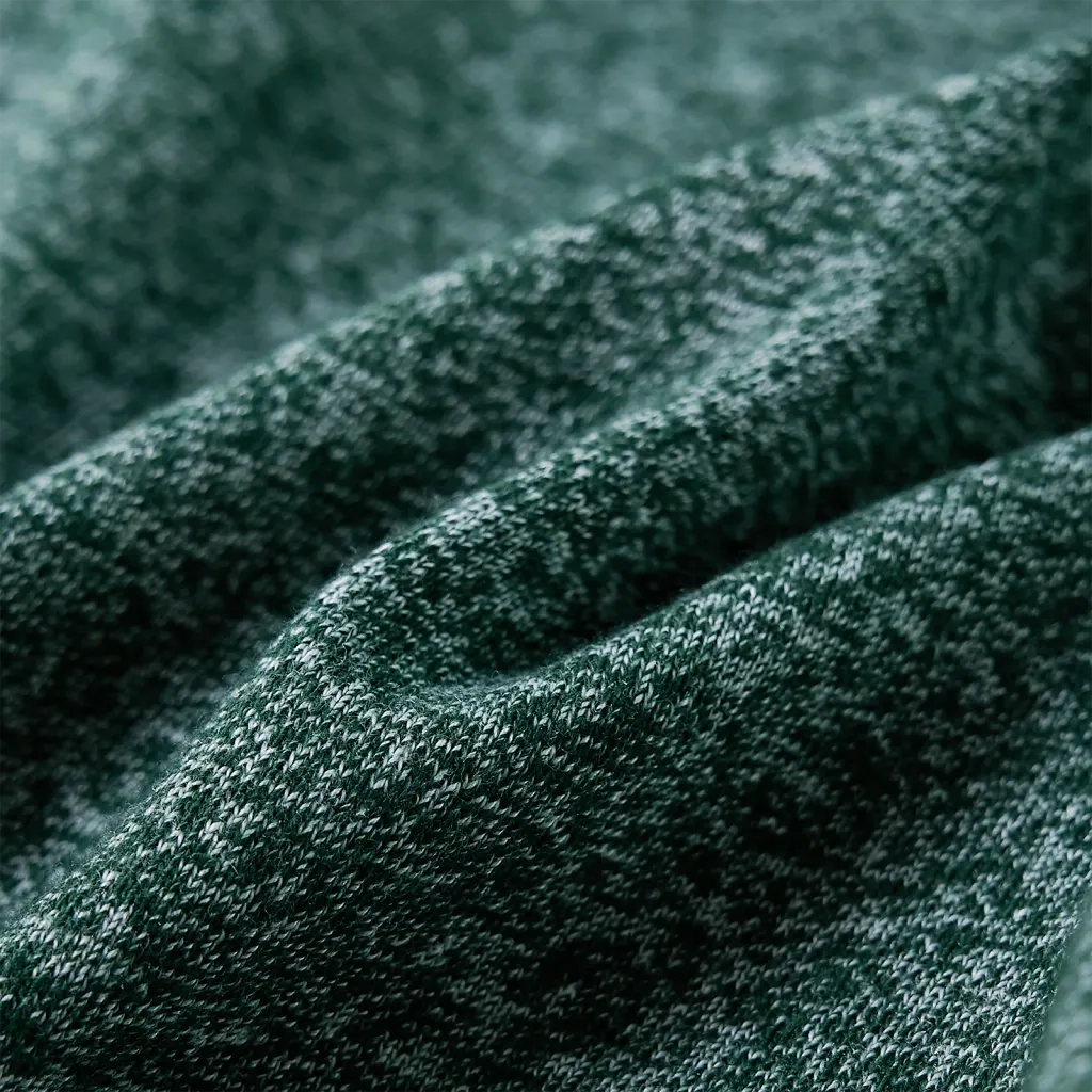 Maglietta Bambino Maniche Lunghe Verde Scuro Mélange 140 12828
