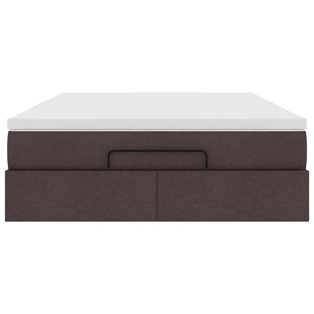 Struttura Letto Pouf con Materasso 140x200 cm in Tessuto 3311116