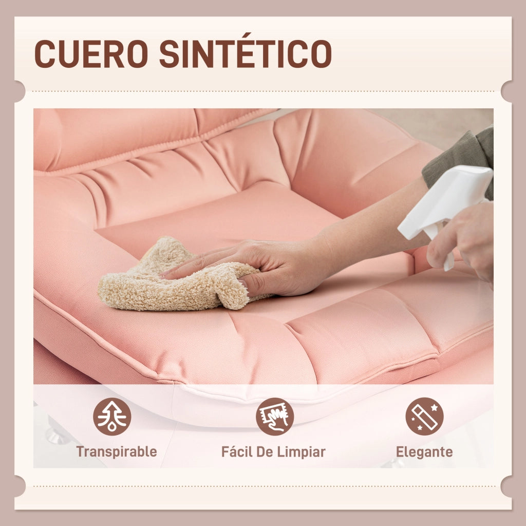 Sedia da Ufficio con Schienale e Seduta Imbottita ¨C zephmum ¨C Rosa