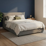 Letto Matrimoniale Almond, Letto Matrimoniale Materasso Incluso Made in Italy, Grigio