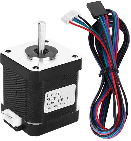 Motore a passo 17HS8401S - 4 fili - motore per stampante 3D - livello di rumore basso - robusto/duraturo - precisione angolo staphoek +/-5%