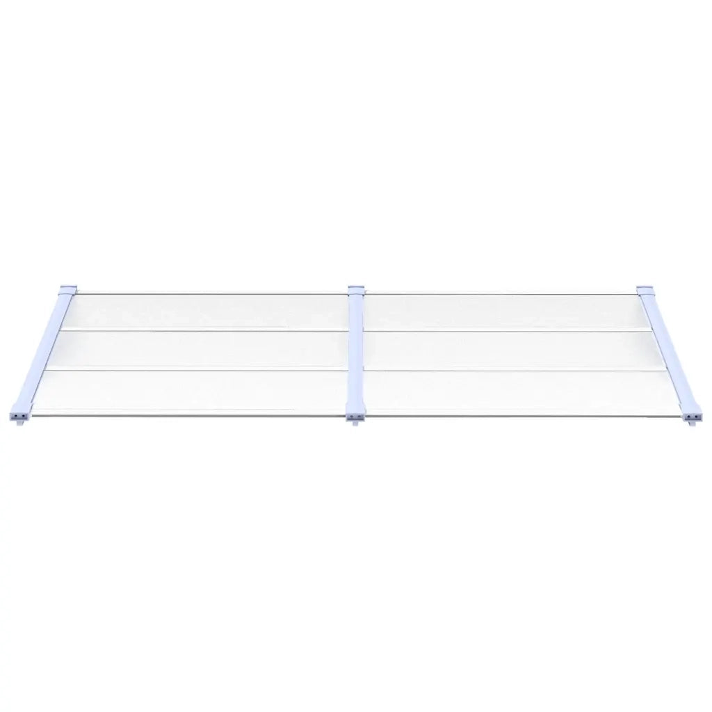 Tettoia per Porta Grigio e Trasparente 199x90 cm Policarbonato CFW7955635