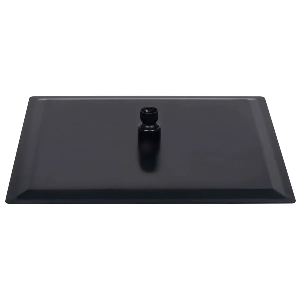 Soffione doccia a pioggia soffione doccia accessorio per il bagno acciaio inox 40 x 40 cm quadrato nero 02_0002080