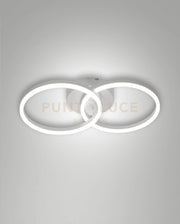 GIOTTO APPLIQUE BIANCA D.30+D.30cm 2 LUCI A LED 3000K - 36W - 3780 lm DIMMERABILE C/ACCES. SMART