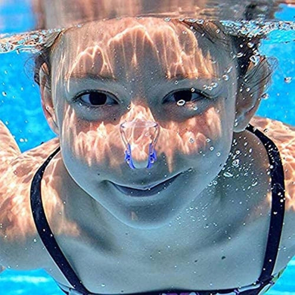 Trade Shop - Set Clip Naso Nuoto + Tappi Per Orecchie Immersioni Subacquee Assortiti 605431 -