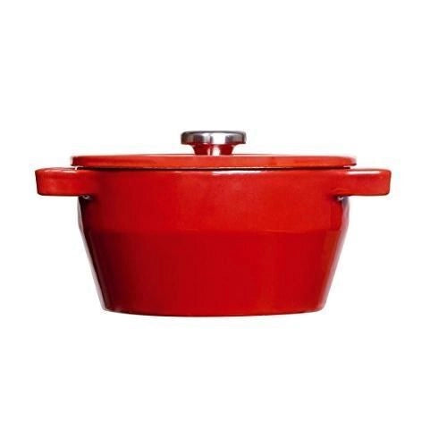 Pyrex SC5AC24 Slow Cook Casseruola in Ghisa Smaltata Rotonda con Coperchio 4 L Induzione forno fino a 280°C colore Rosso