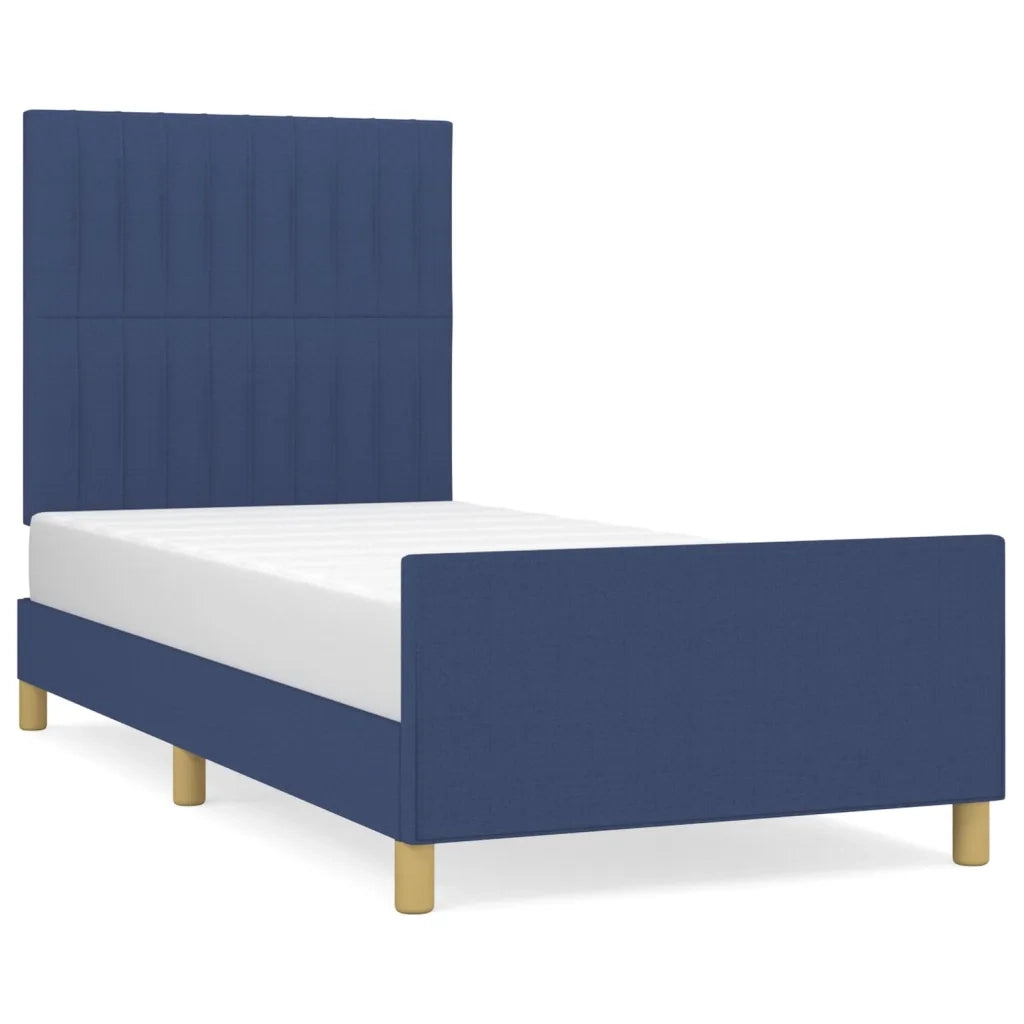 Giroletto senza Materasso-Struttura Letto Blu 80x200 cm in Tessuto 263516
