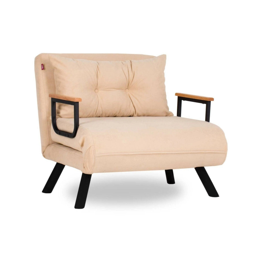 Poltroncina Keoni, Poltrona Reclinabile, 60x78x78h cm Bianco Crema