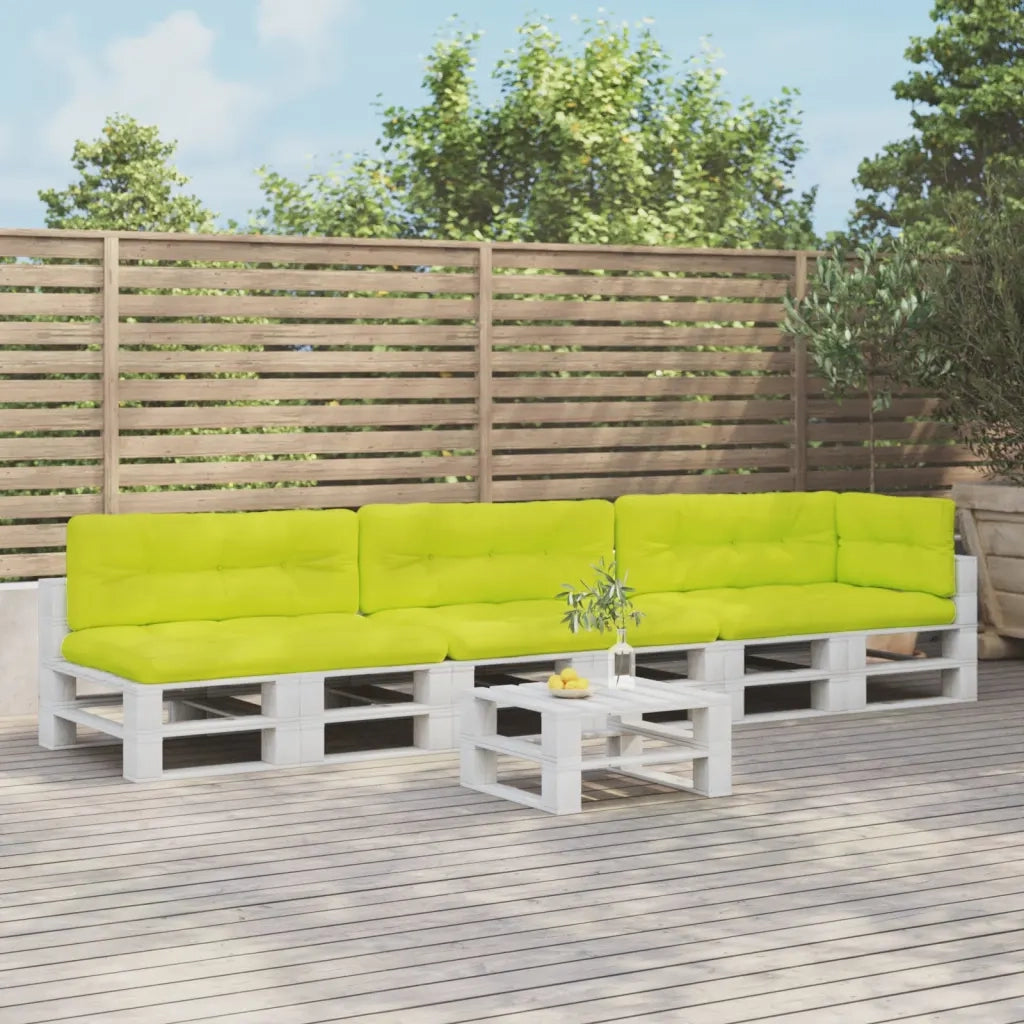 Cuscini per Pallet 7 pz Verde Intenso in Tessuto 3217152