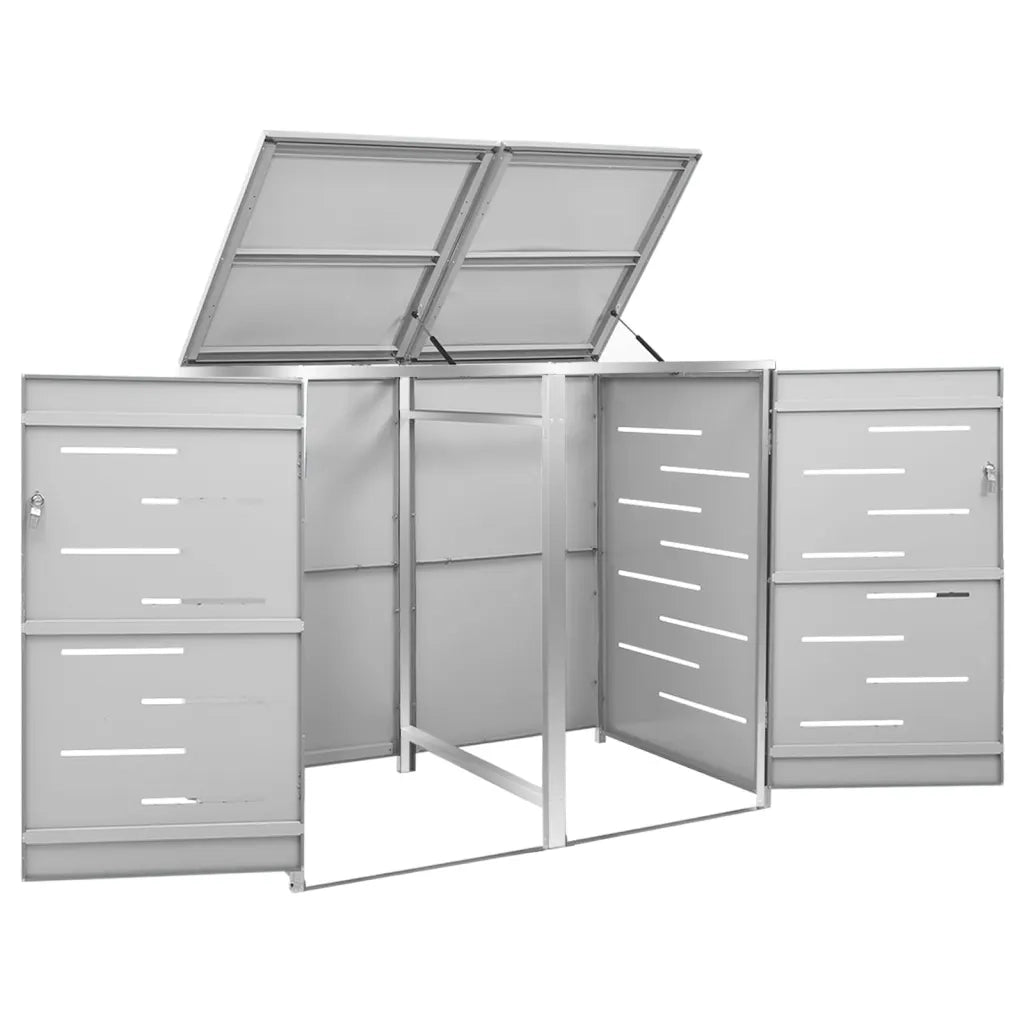 Copribidone per Spazzatura Singolo 69x77,5x112,5cm Acciaio Inox 149559