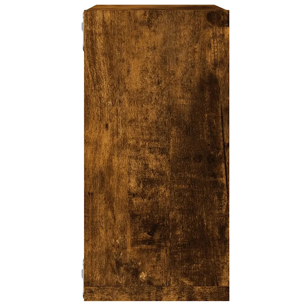 Mensole a Cubo 4 pz Rovere Fumo 30x15x30 cm 815880