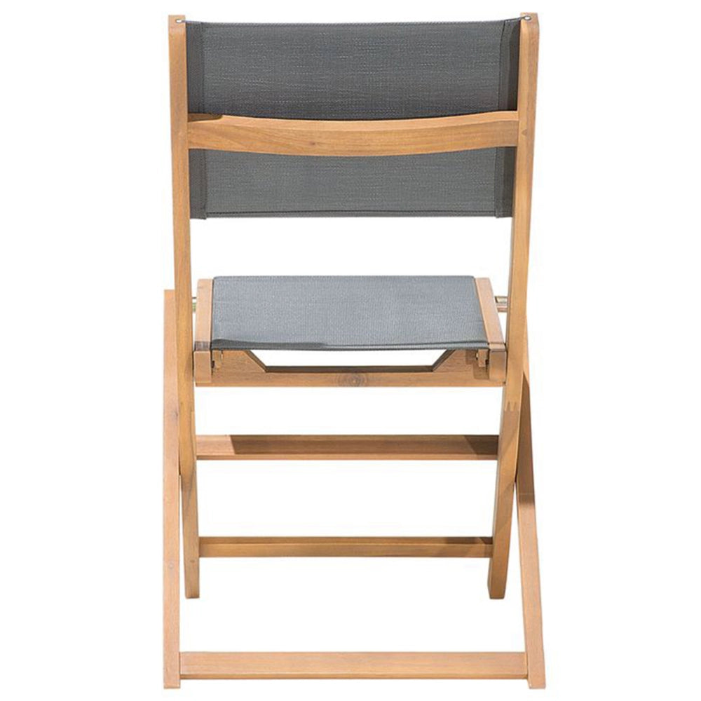 Set di 2 sedie da giardino in marrone chiaro di acacia pieghevoli