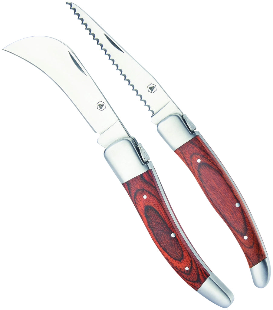 SET COLTELLINI DA GIARDINO PIEGHEVOLI 2 PZ. con custodia