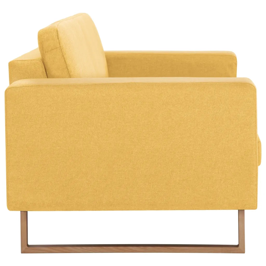 Divano a 3 Posti in Tessuto Giallo cod mxl 21446