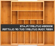 Organizzatore per utensili in legno - estensione fino a 9 contenitori - organizzatore per la cucina - cassettiera organizzatrice con lavello adattabile