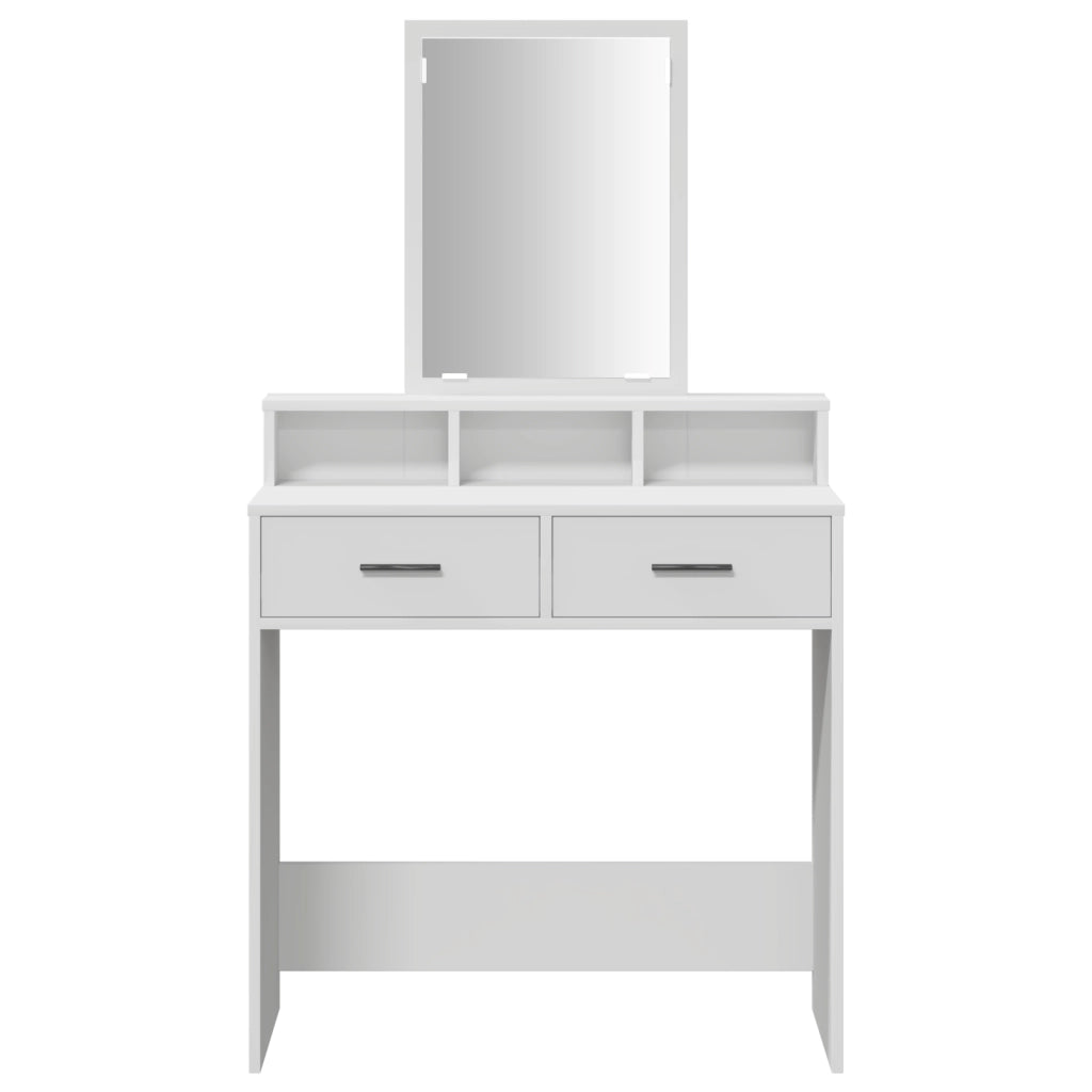 Tolettiera con Cassetti Bianca 79x41x140 cm