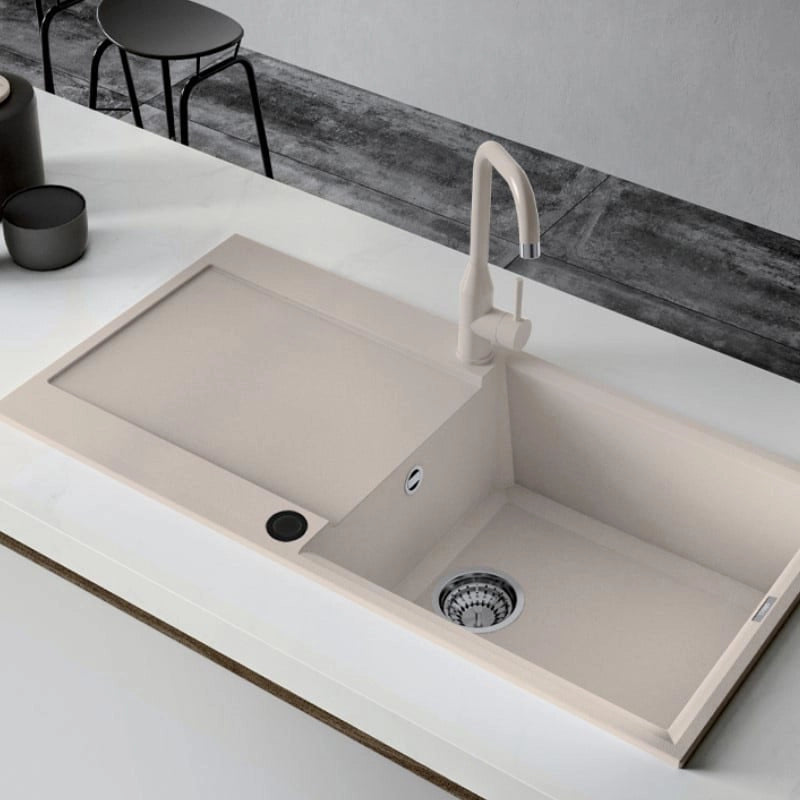 Piletta Elleci Salterello Automatica 1 via 3,5" Element Pop-Up Push Control Nero - ASP13002BK