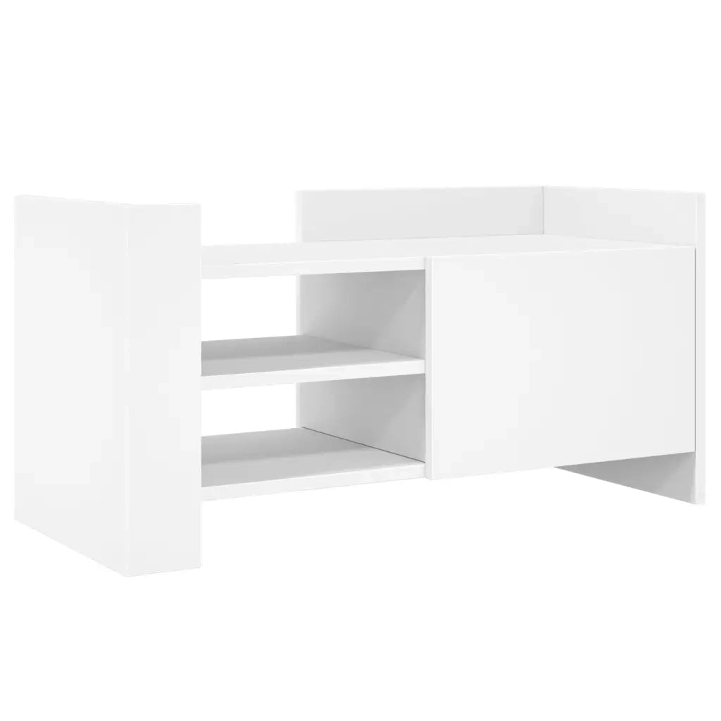 Mobile Porta TV Bianco 80x35x40 cm in Legno Multistrato 848367