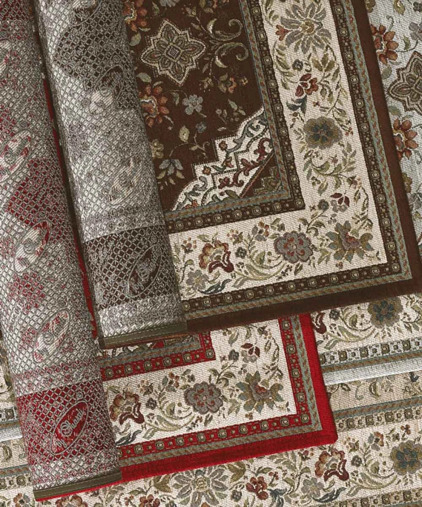 Tappeto TABRIZ ROSSO cm.200x280 orientale classico in ciniglia multiuso lavabile velour antiscivolo