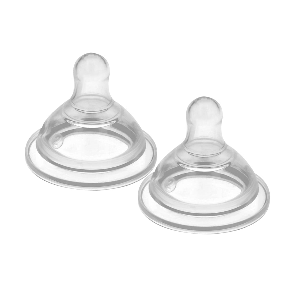 Lotto da 2 Tettarelle per Biberon in Silicone Flusso Lento per Neonati da 0 mesi Trasparente HELLO KITTY