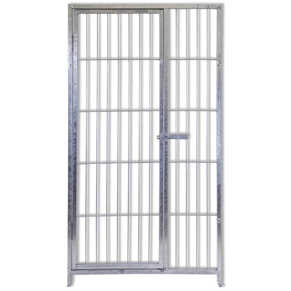 Pannello con porta in rete per box cani con zincatura a caldo 100xh180 cm