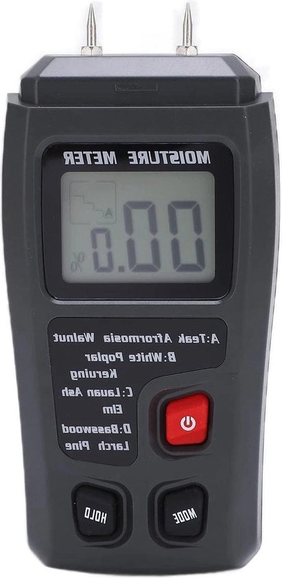 Detectore di umidità portatile a LED con schermo LCD per legno e altri materiali.