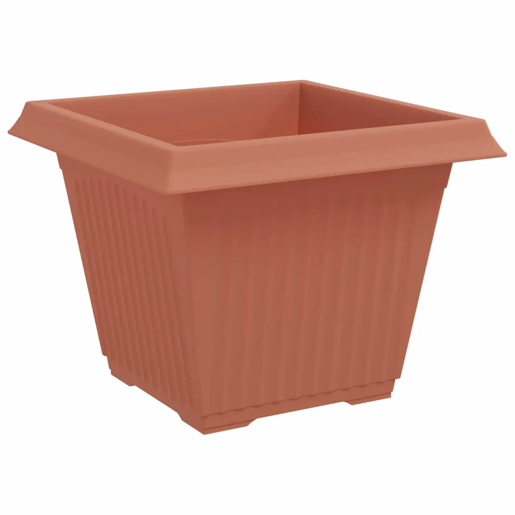 Fioriere | Cassetta per fiori | Vasi per Piante 6 pz Rosso Mattone 43 x 43 x 33,5 cm Plastica
