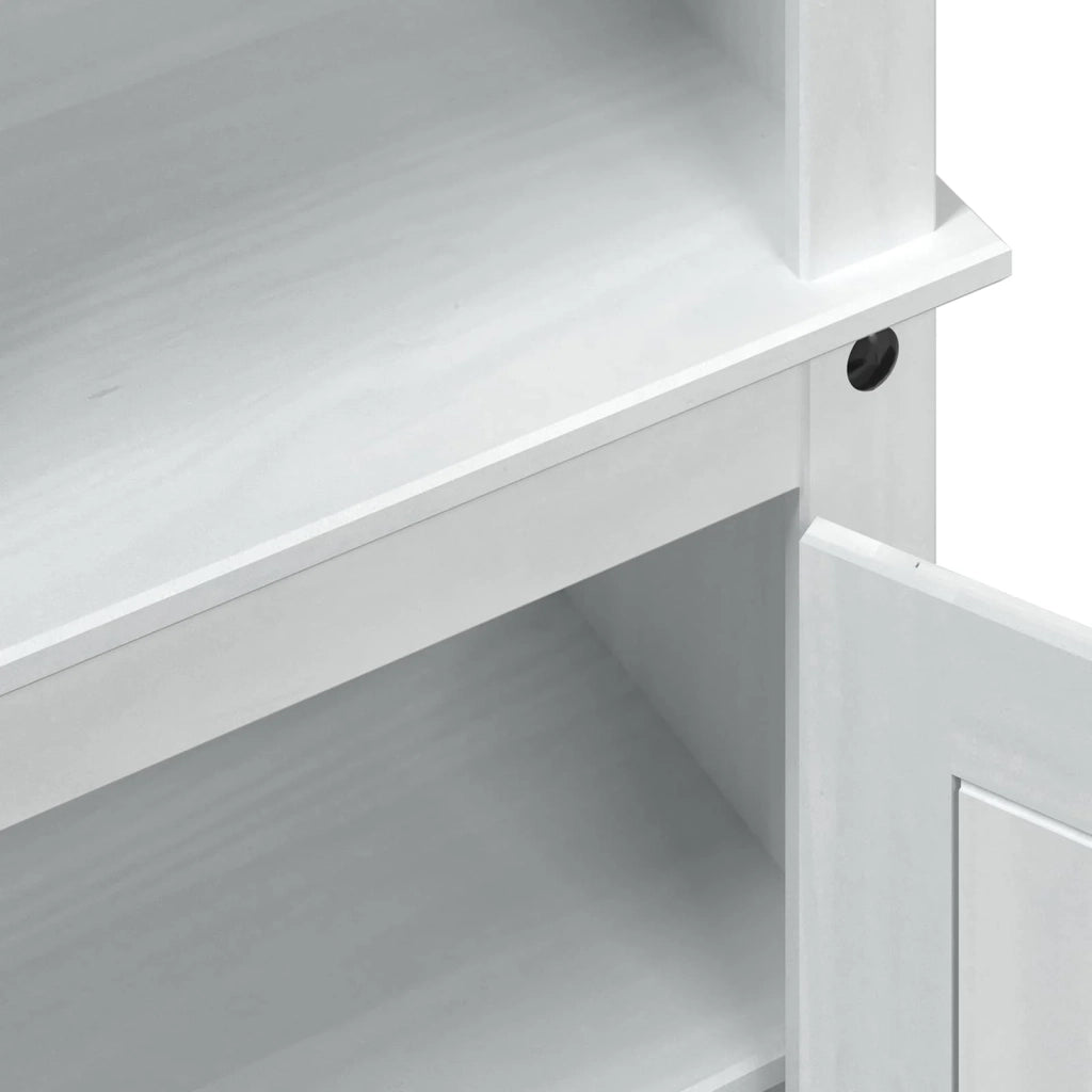 Mobile per scarpe Bianco 86 x 38,5 x 108 cm Pino massello