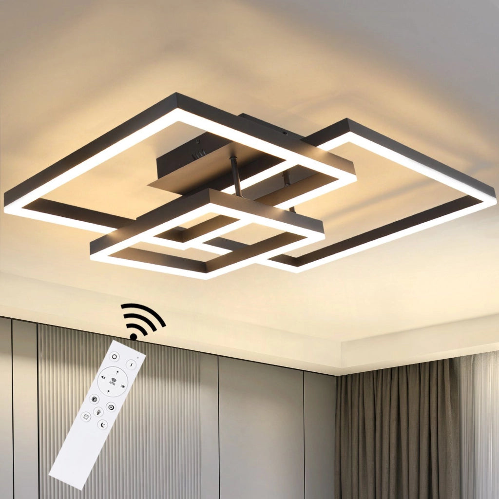 ZMH Lampada da soffitto plafoniera LED moderna poligonale quadrata