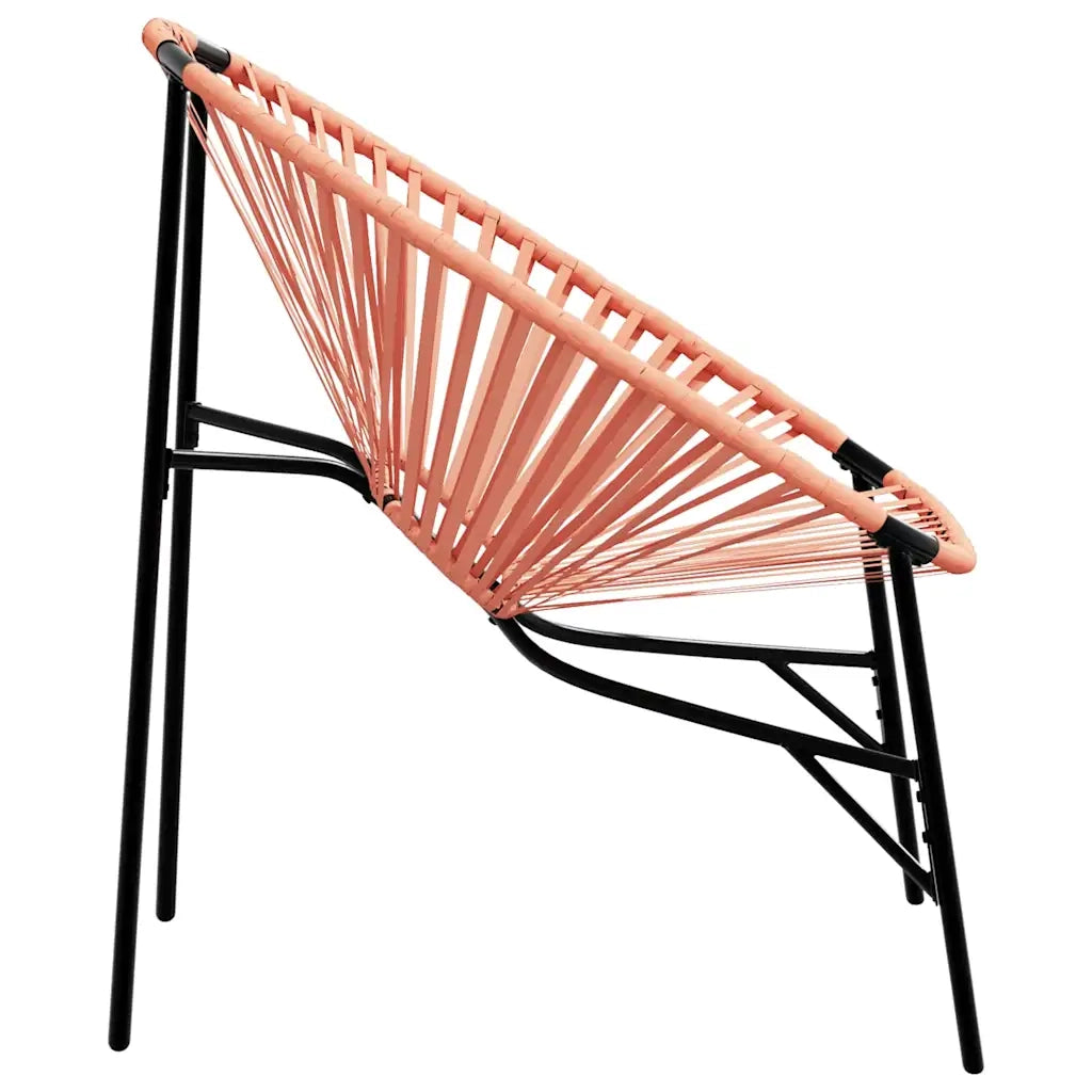 vidaXL Sedia da Giardino a Uovo in Polyrattan Nero e Arancione