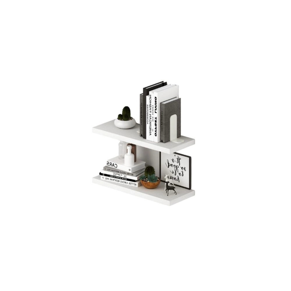 Coppia mensole bianco frassinato 60x23x2,2h LAUME60BI