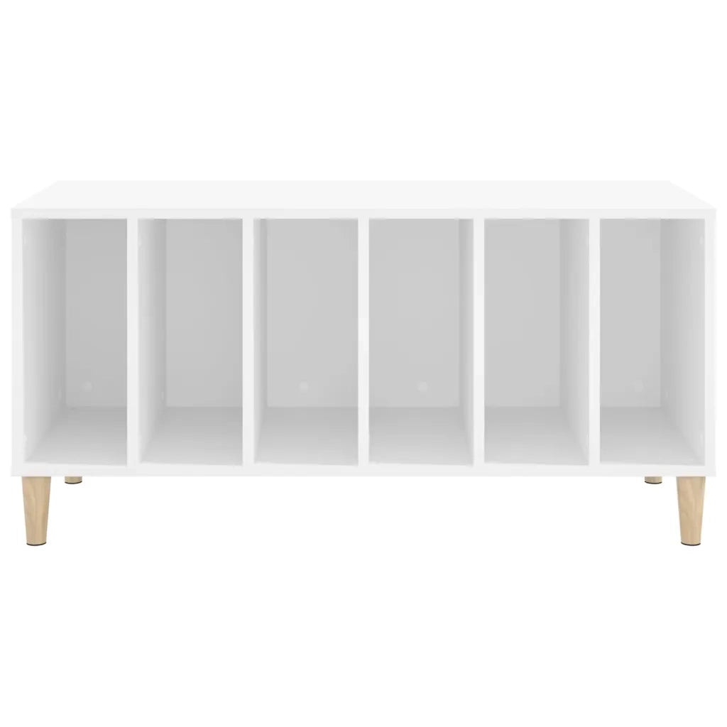 Mobile Porta Dischi Bianco 100x38x48 cm in Legno Multistrato 831973