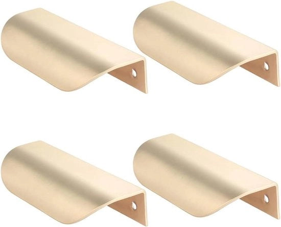 Maniglie per porte a forma di foglio da cucina, set da 4, 116mm*44mm