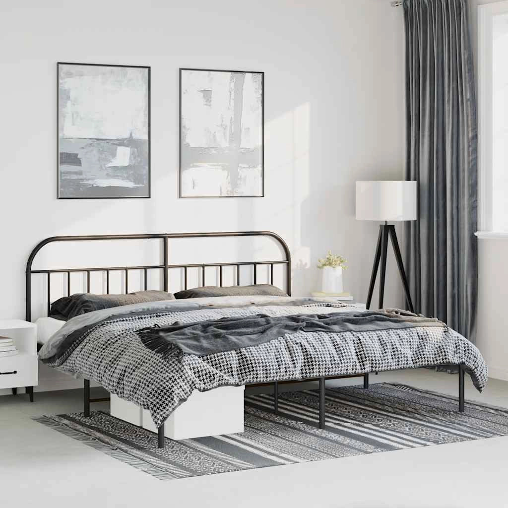 Giroletto con Testiera in Metallo Nero 193x203 cmcod mxl 105423