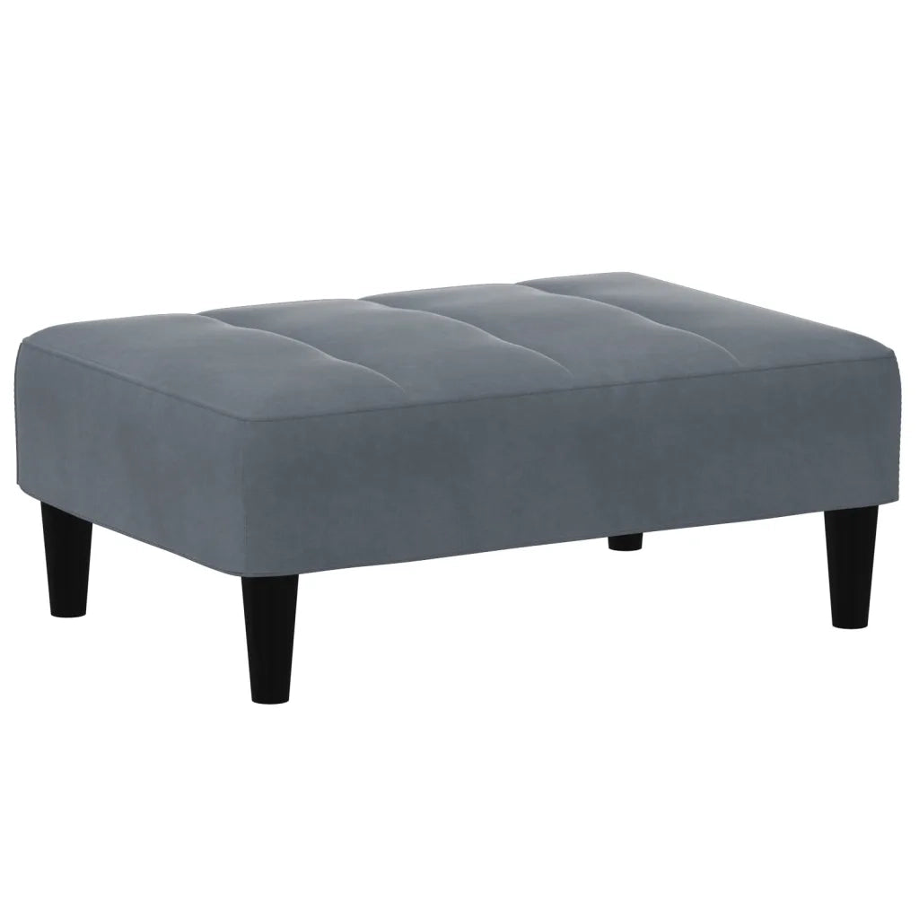 Poggiapiedi Grigio Scuro 77x55x31 cm in Velluto 4007367