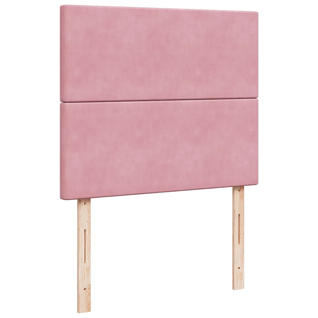 vidaXL Giroletto a Molle con Materasso Rosa 120x190 cm in Velluto