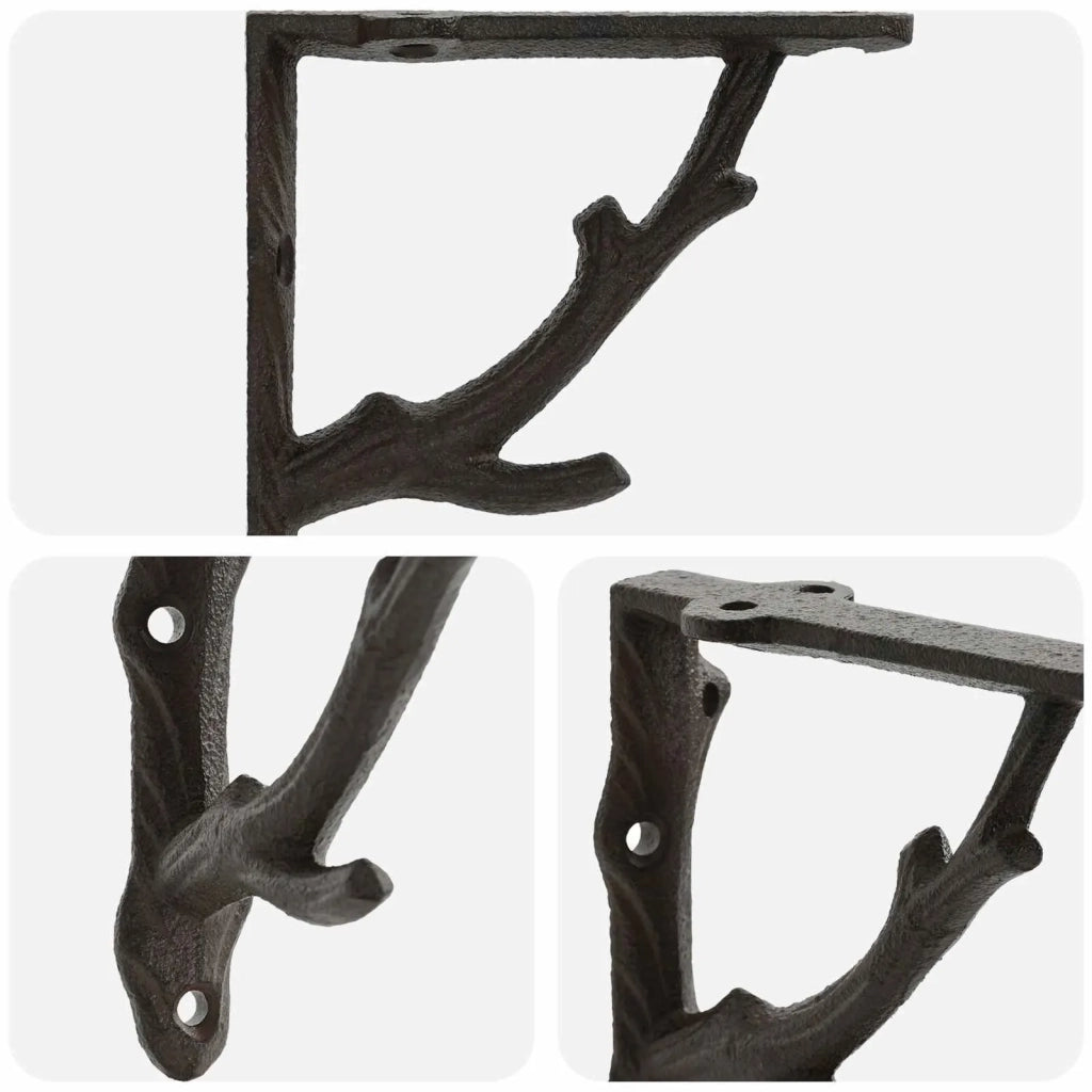 Supporti per mensole da parete 12 pz Marrone Antico 42038847