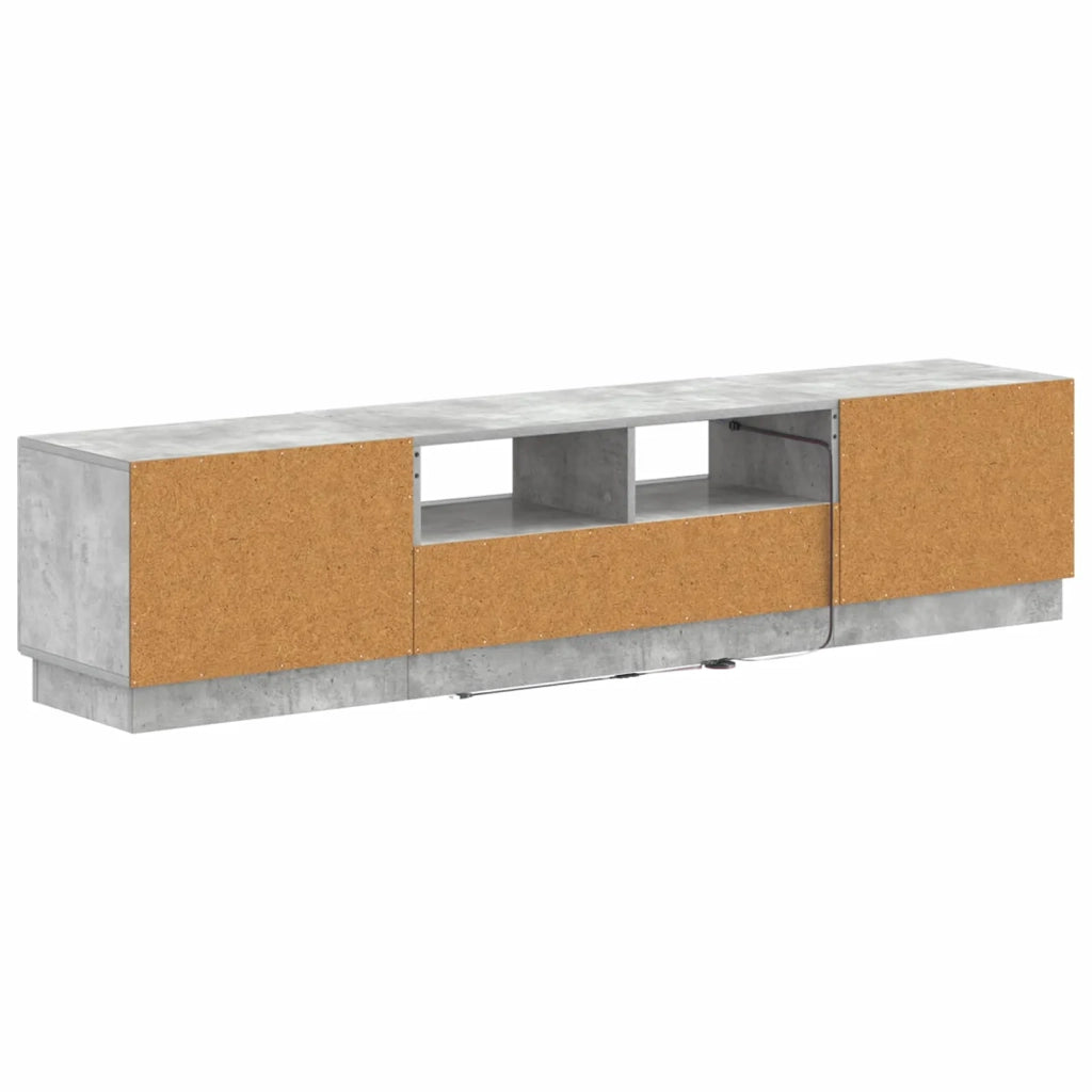 Mobile TV LED a 5 pezzi Grigio Cemento Legno ingegnerizzato 3416842
