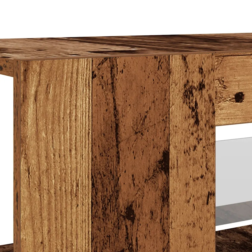 Mobile Porta TV con LED Legno Antico 135x39x30 cm Truciolato