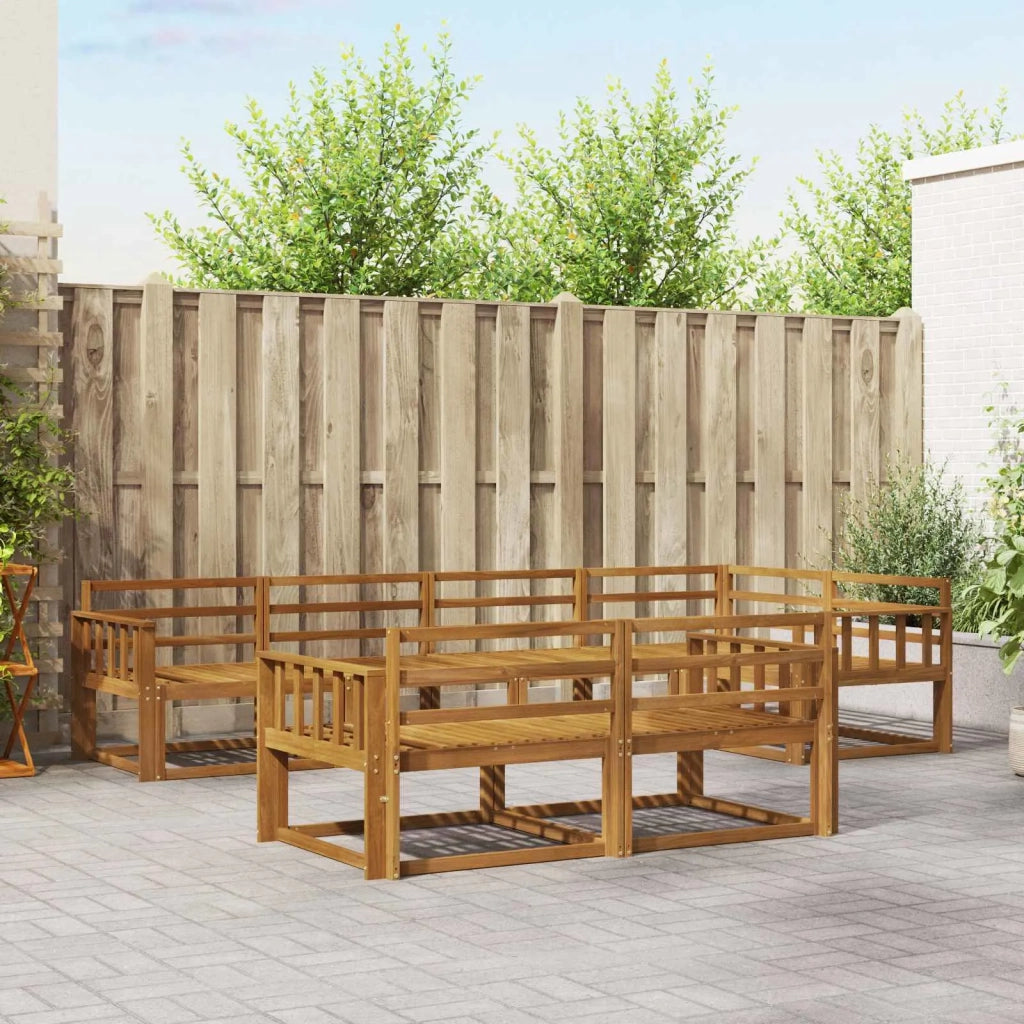 Set di divani da esterno 7 pcs Naturale
