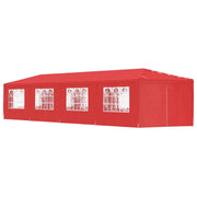 Tenda Party-Tenda da festa 1200 x 300 x 255 cm Rosso PE e Acciaio