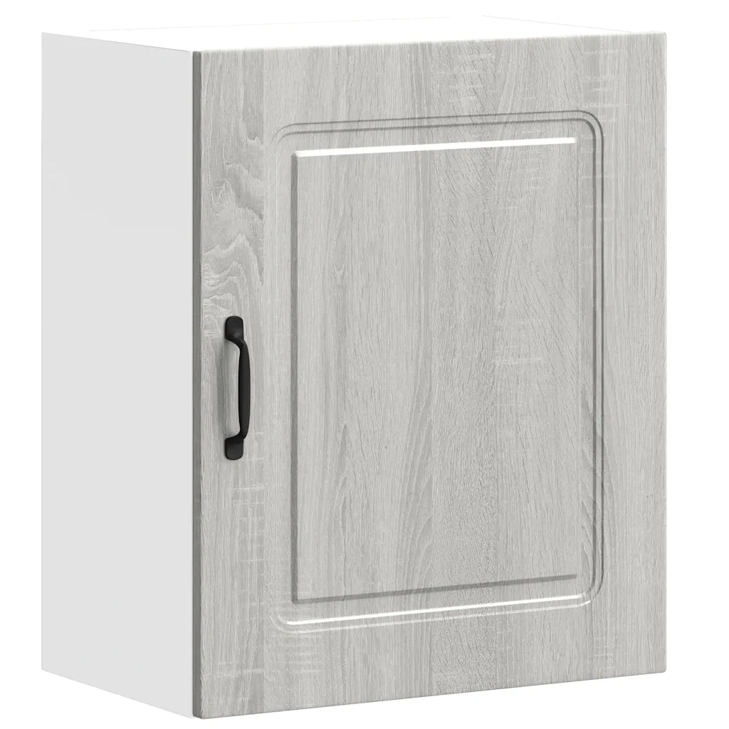 Pensili da cucina 2 pz Kalmar Grigio in Legno Multistrato Sonoma 853570
