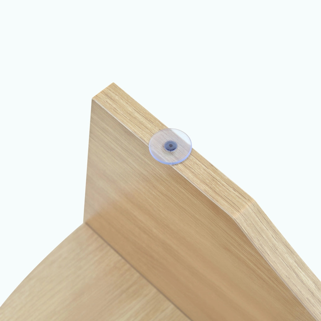 Tavolino da caffè rotondo in vetro temperato Ø 80 cm, design moderno con struttura in MDF effetto legno naturale, salvaspazio per soggiorno