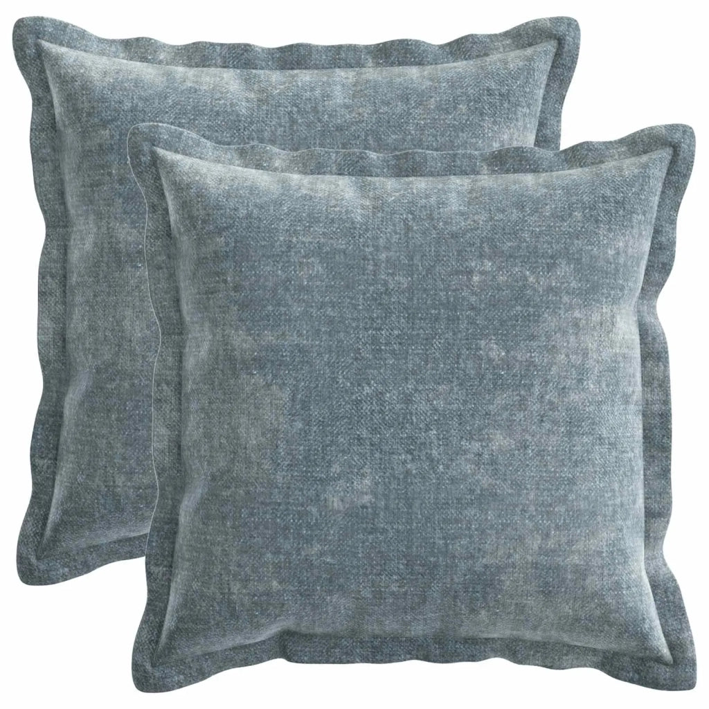 Federa 2 pcs HOUTEN Azzurro 50 x 50 cm Tessuto Chenille 919147