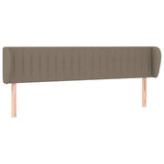 Testiera | Testata ad Orecchio Tortora 203x23x78/88 cm in Tessuto