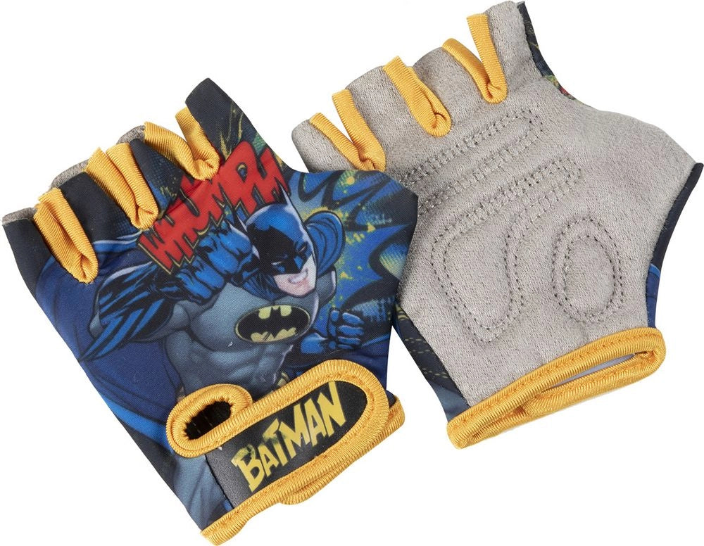 Coppia guanti bici bambino Batman Uomo pipistrello senza dita