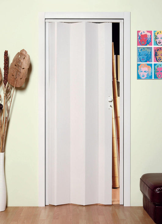 Porta a Soffietto da Interno 83x214 cm in PVC Caroline Bianco Frassino